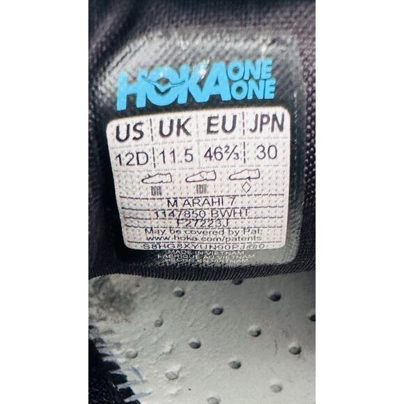 Hoka One One Arahi 7 Shoes Mens 12D Black 1147850 BWHT main image 13